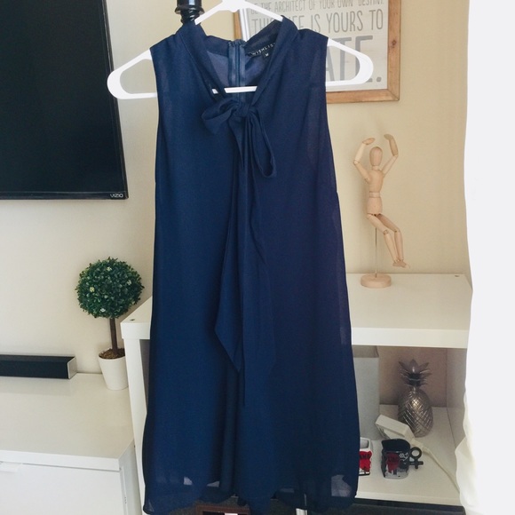 Lotus navy dress romper - Picture 1 of 7